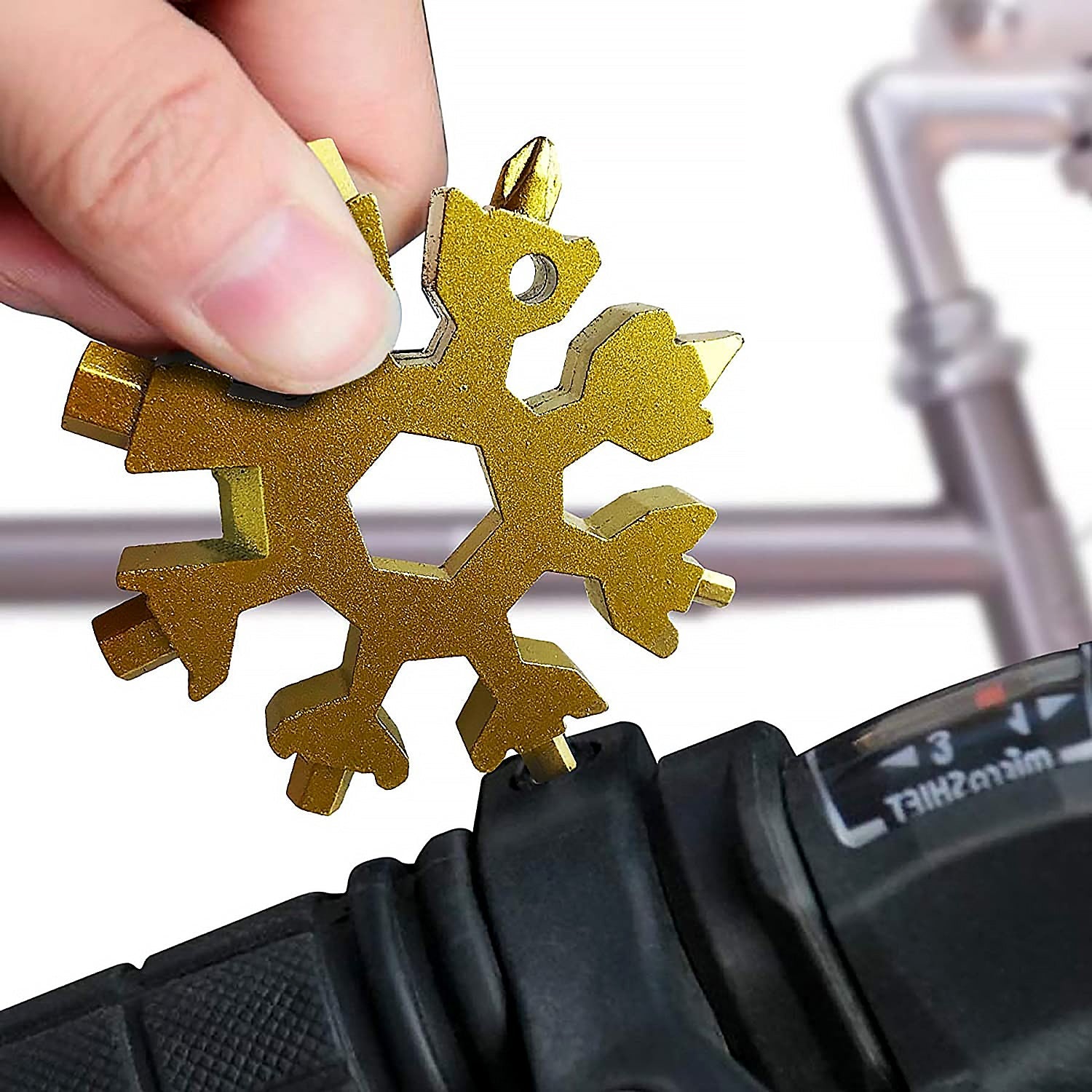 Durable & Portable 18 in 1 Snowflake Multi-Tool, Snowflake Bottle Opener Flat Phillips Screwdriver Kit Wrench Durable & Portable 18 in 1 Snowflake Multi-Tool, Snowflake Bottle Opener Flat Phillips Screwdriver Kit Wrench